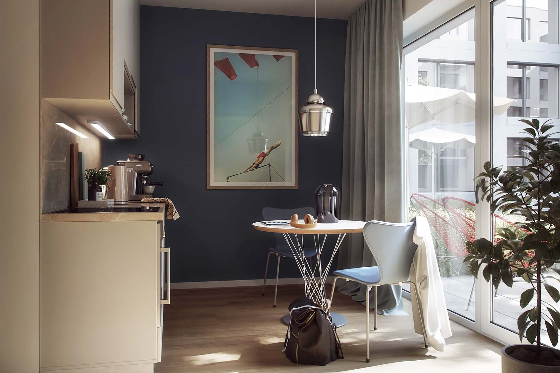AQA Zollhafen Mainz Wohnzimmer